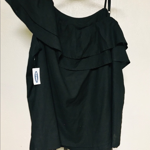 Old Navy Tops - New Old Navy Black One Shoulder Top. Size XXL.